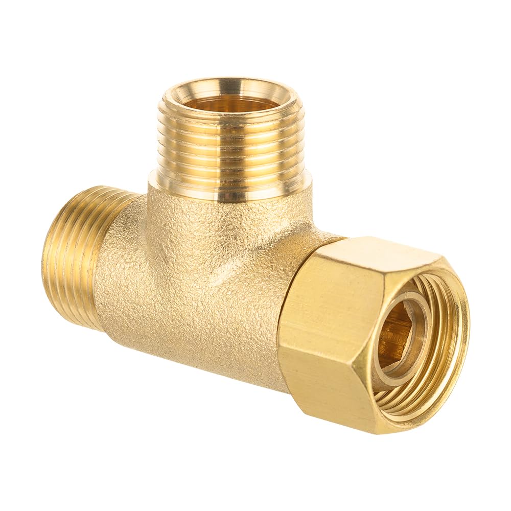 10 Pcs 3/8" Compr. x 3/8" Compr. x 3/8" Brass Tee Adapter