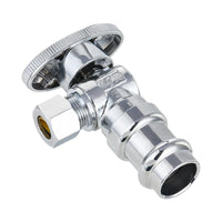 10 Pcs 1/2" Press x 3/8" OD Compr. Angle Stop Valve, 1/4 Turn (Lead Free) Plumbingsell