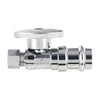 1/2" Press x 3/8" OD Compr. Straight Stop Valve, 1/4 Turn (Lead Free)