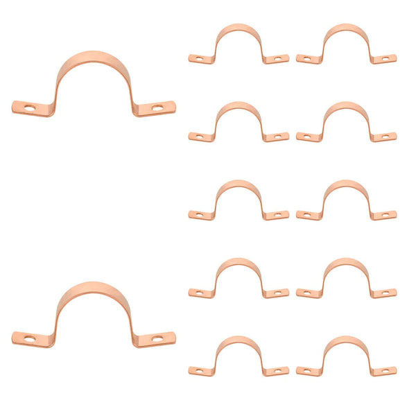10 Pack 1" Copper Pipe Straps, Two Hole Plumbingsell