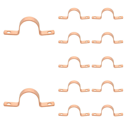 10 Pcs 1-1/2" Copper Pipe Straps, Two Hole at Wholesale Price