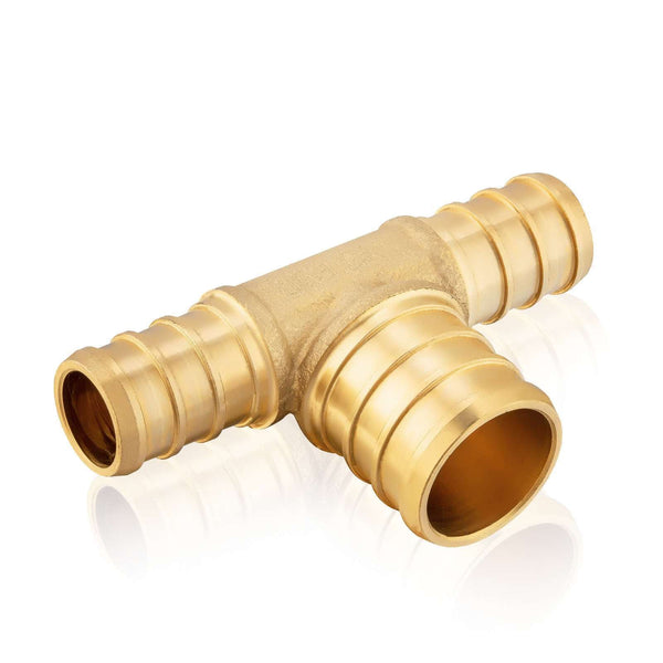 PEX-B Crimp 1/2" PEX x 1/2" PEX x 3/4" PEX Reducing Tee (Lead Free) Plumbingsell