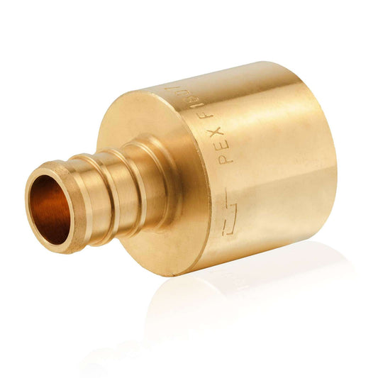 PEX-B Crimp 1/2" PEX x 3/4" Female Copper Sweat Sweat Coupling (Lead Free)