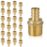 30 Pcs PEX-B Crimp 1/2" PEX x 1/2" Male Threaded Adapter (Lead Free)