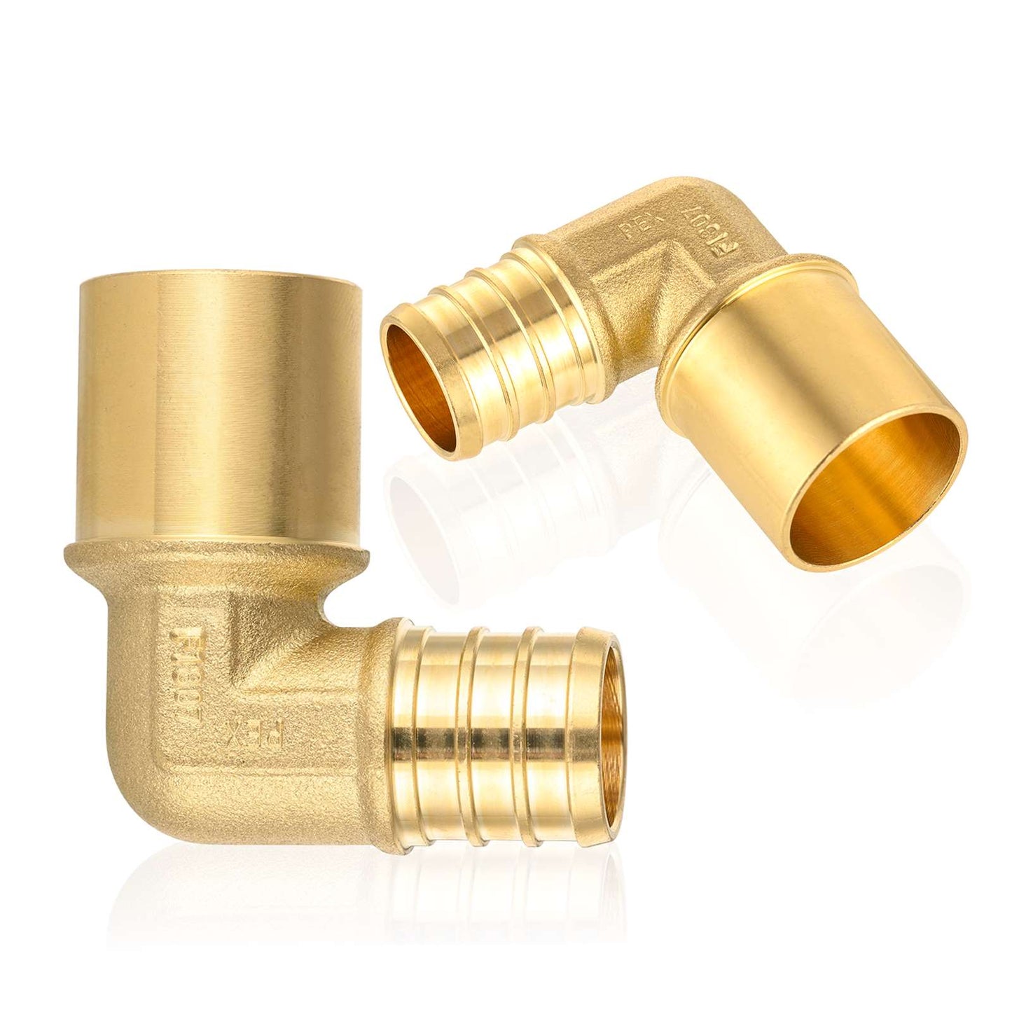 PEX-B Crimp 1/2" PEX x 3/4" Male Copper Sweat Elbow (Lead Free)