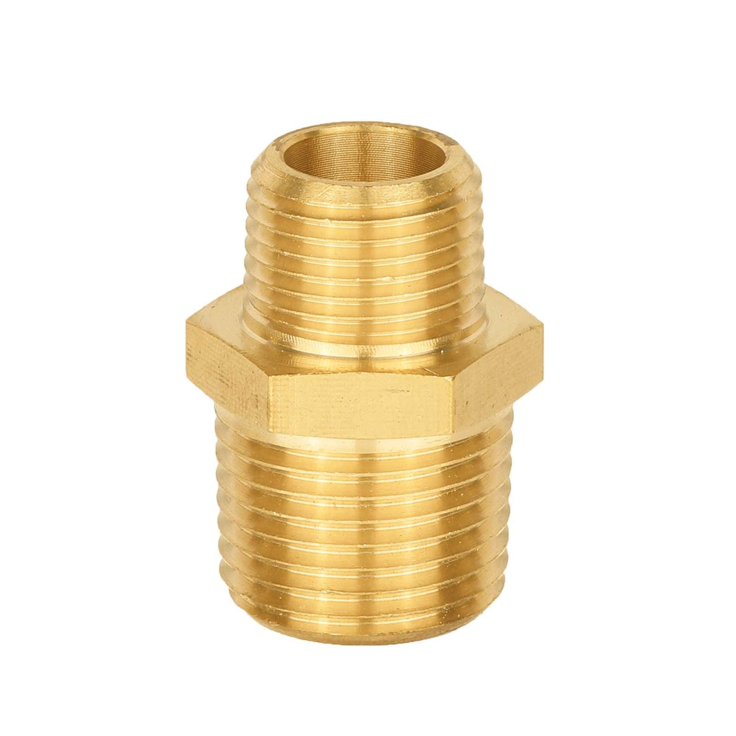 30 Pcs 1/2" X 3/8" Male NPT Brass Hex Connector