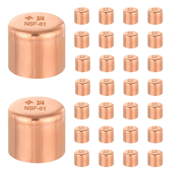 30 Pcs 1" Solder Copper Pipe End Cap (Plug) at Wholesale Price
