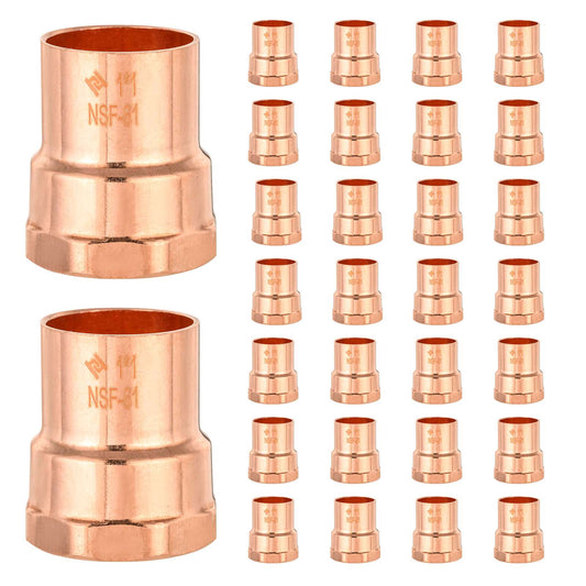 30 Pcs 3/4" C x FNPT Copper Female Adapter at Wholesale Price