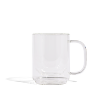 Cove 12oz Glass Mug - Set of 2 - Clear Created Co.