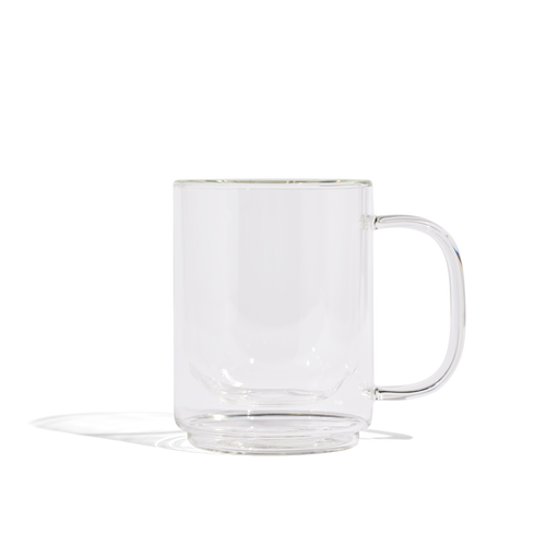 Cove 12oz Glass Mug - Set of 2 - Clear Created Co.
