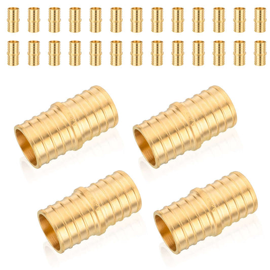 30 Pcs PEX-B Crimp 3/4" PEX x 1/2" PEX Coupling (Lead Free)