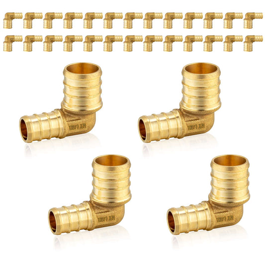 30 Pcs PEX-B Crimp Elbow 3/4" PEX x 1/2" PEX (Lead Free)