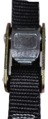 1" x 20 ft Heavy Duty Cam Buckle Tie Down Strap w/ Vinyl S Hooks | C120VS-BK RatchetStrap.Com