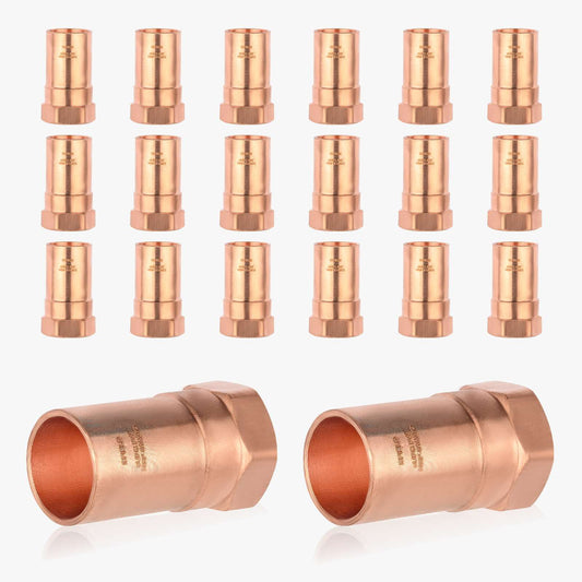 30 Pcs 3/4" FTG Press x 1/2" Female Threaded Street Copper Adapter (Lead Free)