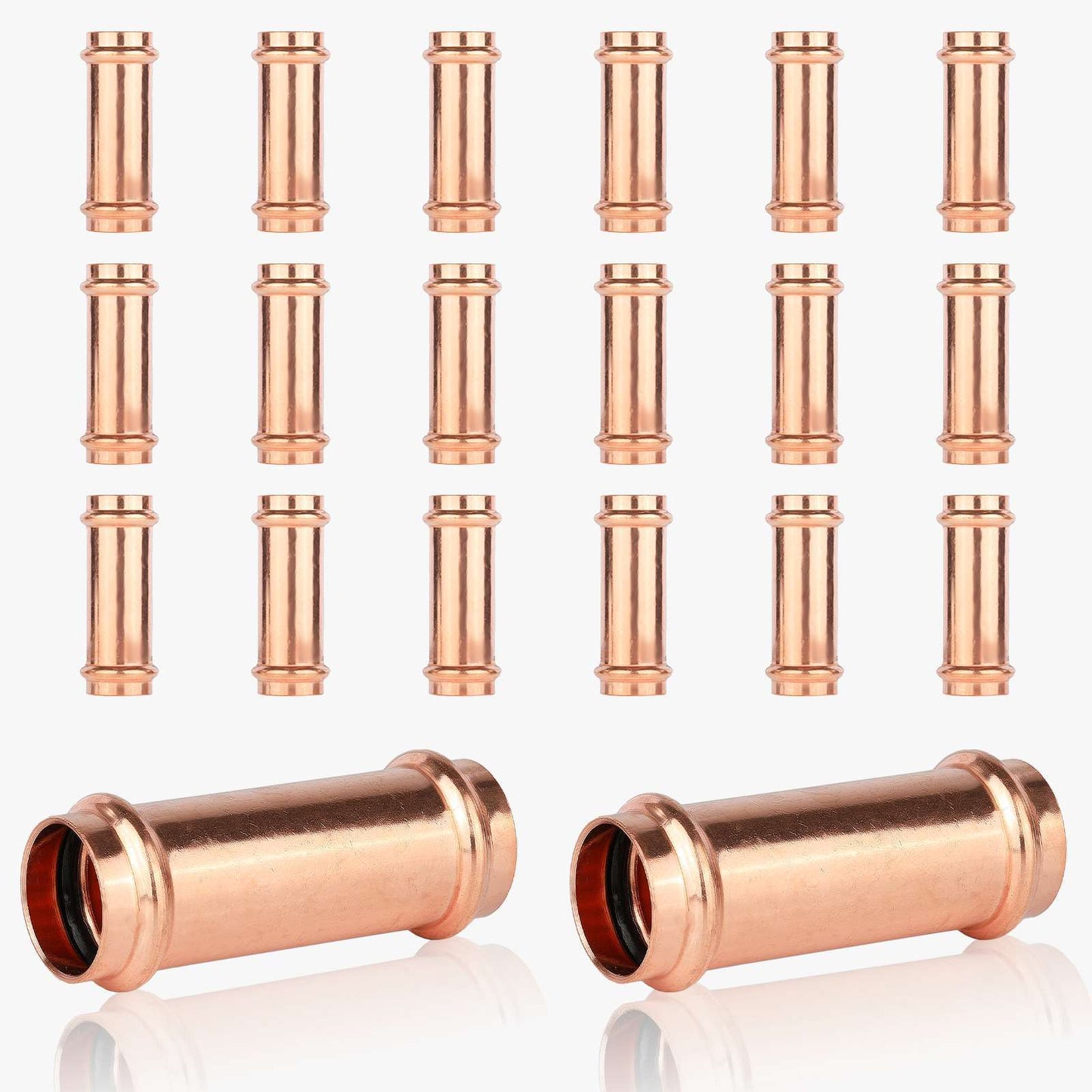 30 Pcs 3/4" Copper Press Extended Coupling (Lead Free)