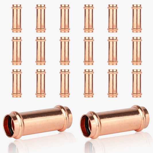 30 Pcs 3/4" Copper Press Extended Coupling (Lead Free)