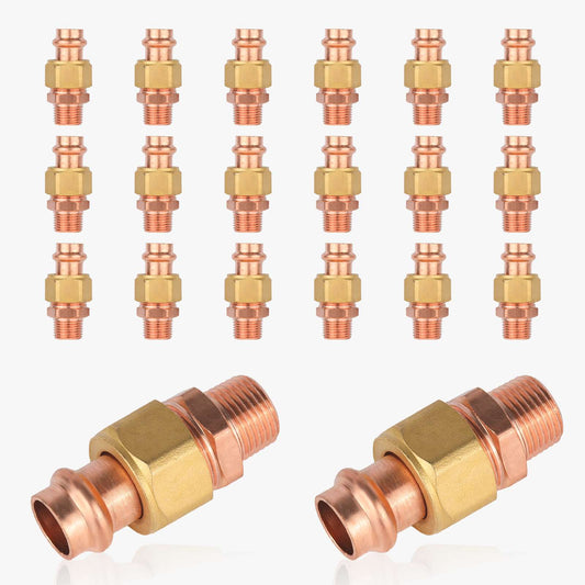 30 Pcs 1" Press Copper Union x Male (Lead Free)