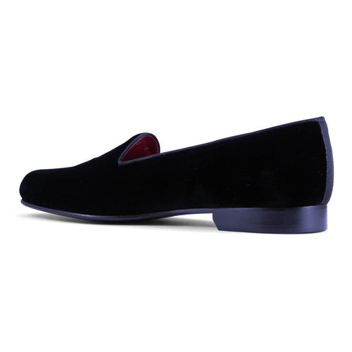 10-102-BLK VELVET TUX Shoe, Black Zelli Italia