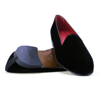 10-102-BLK VELVET TUX Shoe, Black Zelli Italia