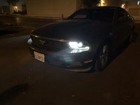 AlphaRex 10-12 Ford Mustang LUXX-Series LED Projector Headlights Alpha-Black OffRoadUSA.com