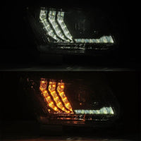 AlphaRex 10-12 Ford Mustang LUXX-Series LED Projector Headlights Alpha-Black OffRoadUSA.com