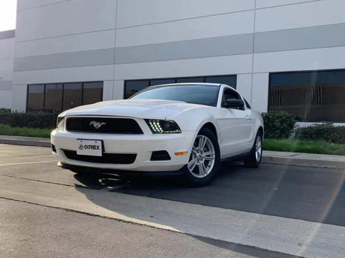 AlphaRex 10-12 Ford Mustang LUXX-Series LED Projector Headlights Alpha-Black OffRoadUSA.com