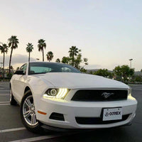 AlphaRex 10-12 Ford Mustang LUXX-Series LED Projector Headlights Alpha-Black OffRoadUSA.com