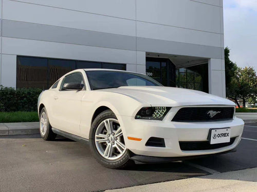 AlphaRex 10-12 Ford Mustang LUXX-Series LED Projector Headlights Alpha-Black OffRoadUSA.com