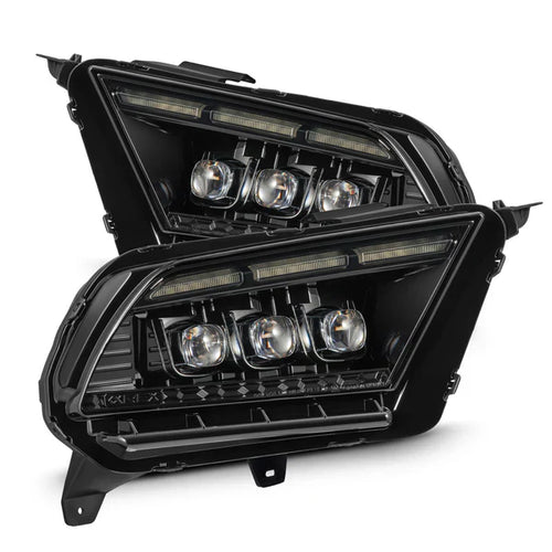 AlphaRex 10-12 Ford Mustang MK II NOVA-Series LED Projector Headlights Alpha-Black OffRoadUSA.com