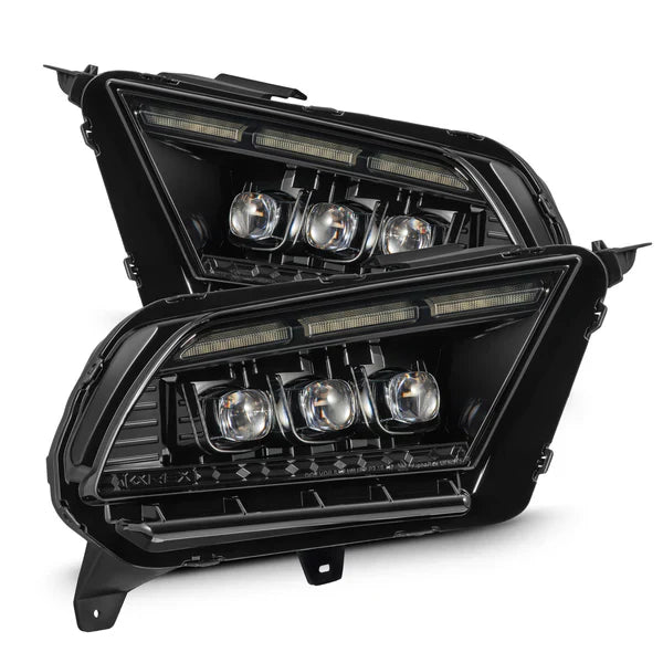 AlphaRex 10-12 Ford Mustang MK II NOVA-Series LED Projector Headlights Alpha-Black OffRoadUSA.com