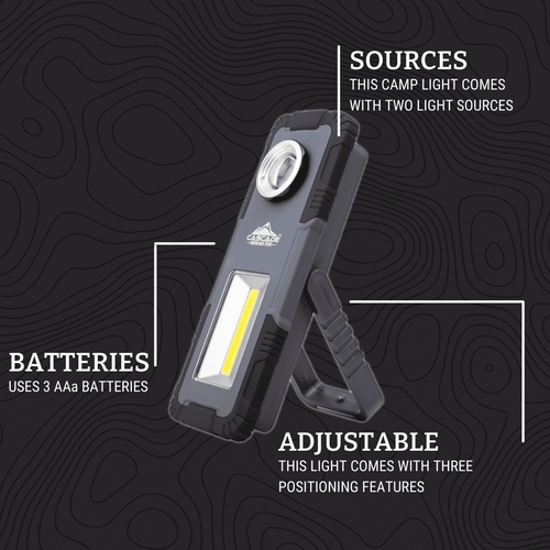 Cascade Mountain Tech 250 L LED Multi-Use Camp Light, Three Positioning Features - Light Blue EasyOptionXY LLC