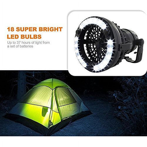 Portable LED Camping Lantern with Ceiling Fan - Hurricane Emergency Survival Kit EasyOptionXY LLC