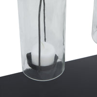 DecMode 7 Holder Black Metal Hanging Bottle Decorative Candle Lantern EasyOptionXY LLC