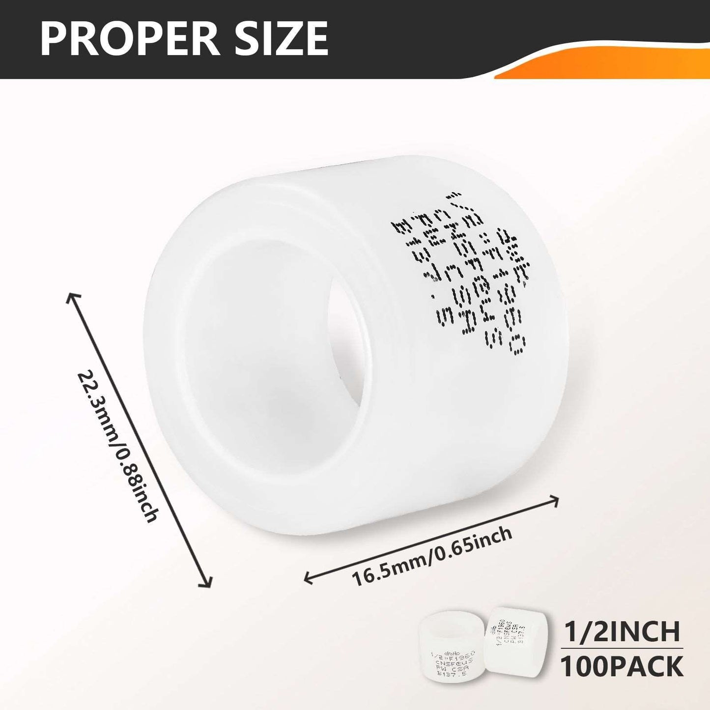 PEX Expansion Ring 1/2" (100)