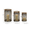 DecMode 3 Holder Silver Metal Decorative Candle Lantern, Set of 3 EasyOptionXY LLC