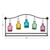 DecMode 5 Holder Multi Colored Metal Hanging Bottle Decorative Candle Lantern EasyOptionXY LLC