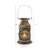 DecMode Gray Metal Decorative Candle Lantern with Handle EasyOptionXY LLC