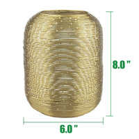 Sofia Home Medium Metal Wire Hurricane Candle Holder, Gold EasyOptionXY LLC
