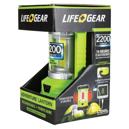 Life Gear 41-3992 2,200-Lumen USB Rechargeable Lantern and Powerbank, Green, Regular EasyOptionXY LLC