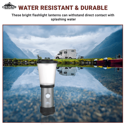 Cascade Mountain Tech 500-Lumen IPX4 LED Flashlight Lantern - 3 Pack EasyOptionXY LLC