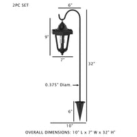 Solar LED Hanging Coach Lanterns ? Black - Set of 2 by Pure Garden EasyOptionXY LLC