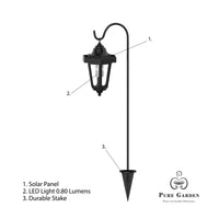 Solar LED Hanging Coach Lanterns ? Black - Set of 2 by Pure Garden EasyOptionXY LLC