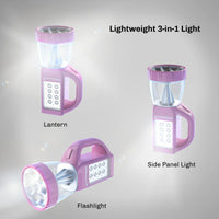 3 in 1 LED Lantern, Flashlight and Panel Light, Lightweight Camping Lantern By Wakeman Outdoors (For Camping Hiking Reading and Emergency) (Pink) EasyOptionXY LLC