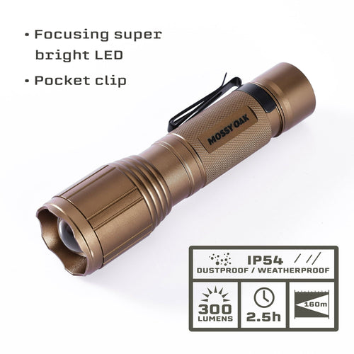 Mossy Oak Hunting LED Flashlight, UV Blood Tracker, IP54 Weatherproof, AAA Batteries Included EasyOptionXY LLC