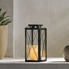 Demijen Stainless Steel 14" Lantern, Black EasyOptionXY LLC