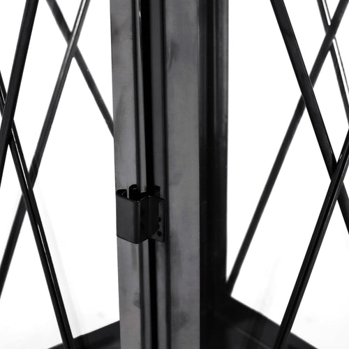 Demijen Stainless Steel 14" Lantern, Black EasyOptionXY LLC