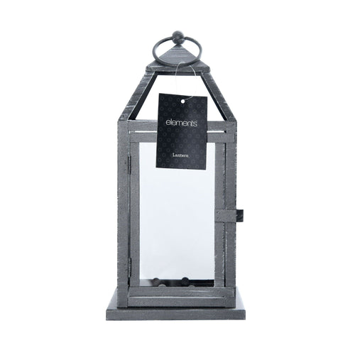 Elements 12-inch Classic Metal Decorative Lantern in Gray EasyOptionXY LLC