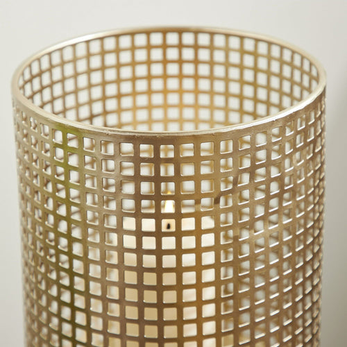 DecMode 2 Holder Gold Metal Standing Decorative Candle Lantern, Set of 2 EasyOptionXY LLC