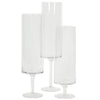 DIY Wedding Koyal Wholesale Pillar Candle Hurricane Pedestal Holders, Tall Glass Pedestal Candle Holders Centerpiece, Wedding Glass Stem Hurricanes Set of 3 (Clear, 3.7 x 11.8, 13.7, 15.7) EasyOptionXY LLC