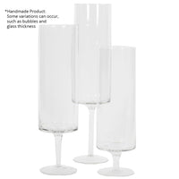 DIY Wedding Koyal Wholesale Pillar Candle Hurricane Pedestal Holders, Tall Glass Pedestal Candle Holders Centerpiece, Wedding Glass Stem Hurricanes Set of 3 (Clear, 3.7 x 11.8, 13.7, 15.7) EasyOptionXY LLC